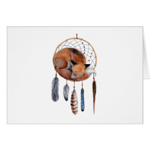 Red Fox dormant sur Dreamcatcher