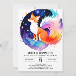 Red Fox Dreams Geburtstag Einladung