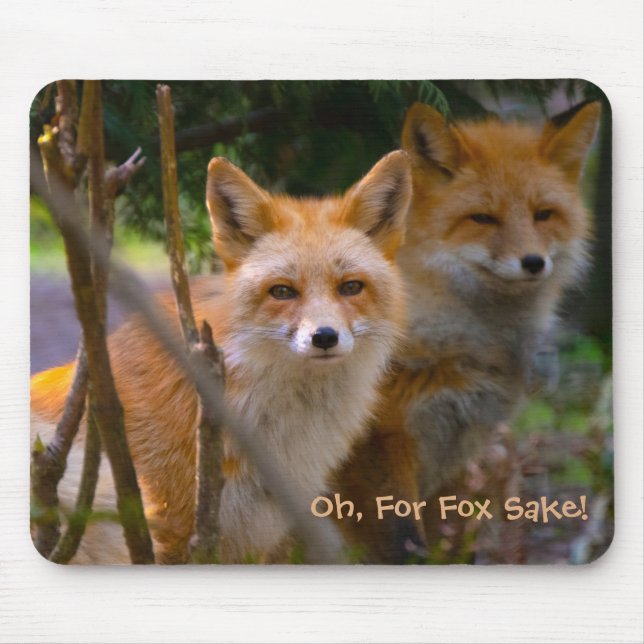 Red Fox Family Nature Lover Individuelle Name Mousepad (Vorne)