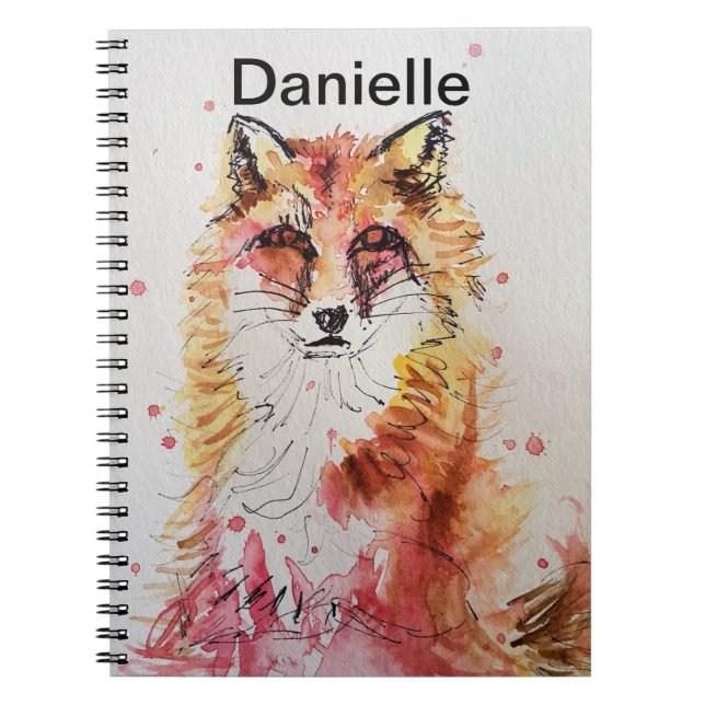 Red Fox Füchse niedliche Girlanamen Notebook Notizblock (Vorderseite)