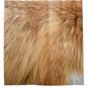 Red Fox Fur Muster Tile Duschvorhang