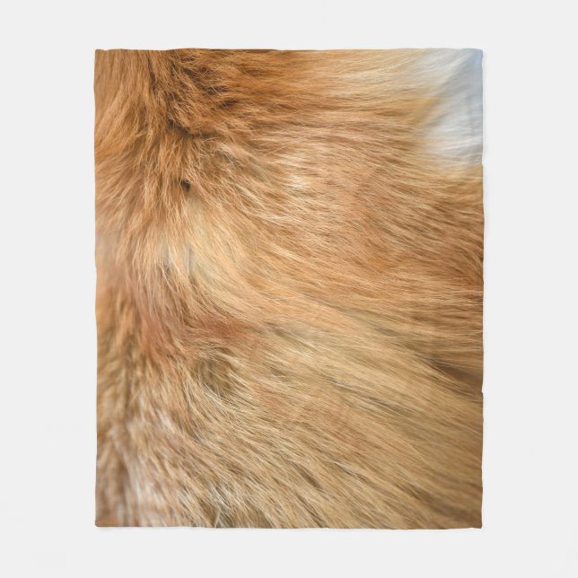 Red Fox Fur Muster Tile Fleecedecke (Vorderseite)