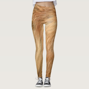 Red Fox Fur Muster Tile Leggings