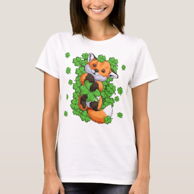 Red Fox Green Kleeblatts T-Shirt (Vorderseite)