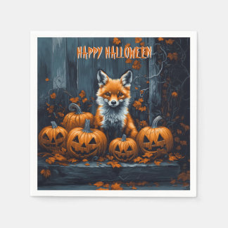 Red Fox Halloween Serviette
