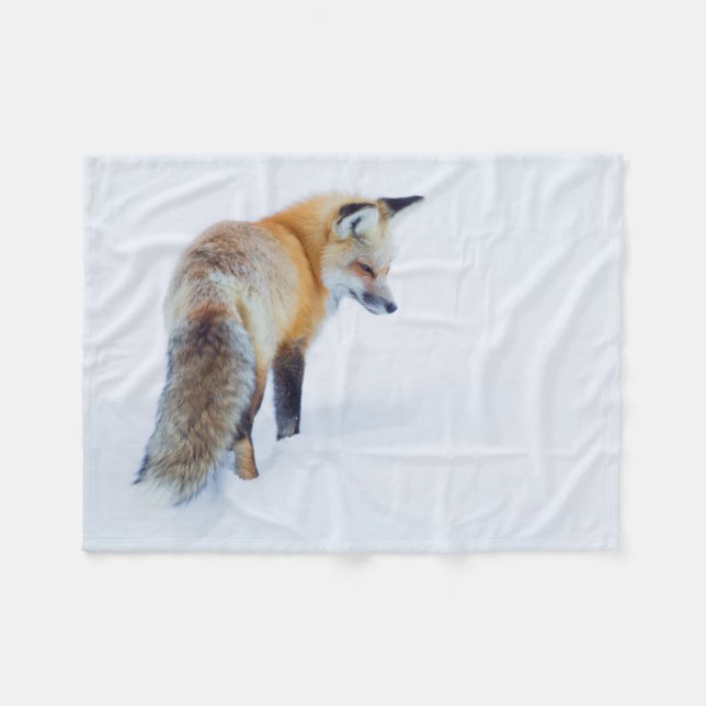 Red Fox im Winter Fleecedecke (Vorderseite (Horizontal))