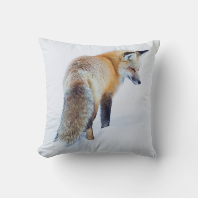Red Fox im Winter Kissen (Vorderseite)