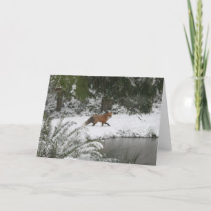 Red Fox im Winter Wonderland Karte