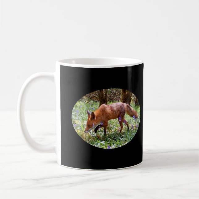 Red Fox in der Bluebells-Tasse Kaffeetasse (Links)