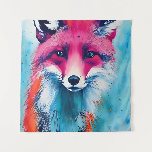 Red Fox Magnet Wandteppich (Vorderseite)