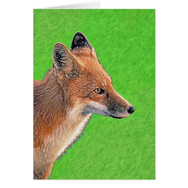 Red Fox Malerei - Original Wildlife Art (Vorne)