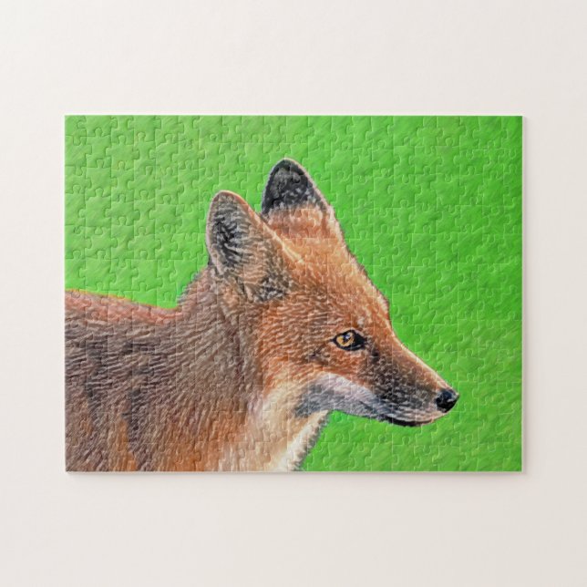 Red Fox Malerei - Original Wildlife Art (Horizontal)
