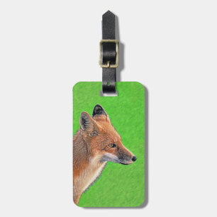 Red Fox Malerei - Original Wildlife Art Gepäckanhänger