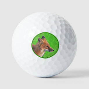 Red Fox Malerei - Original Wildlife Art Golfball
