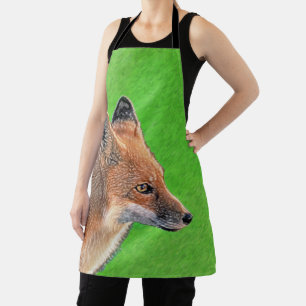 Red Fox Malerei - Original Wildlife Art Schürze