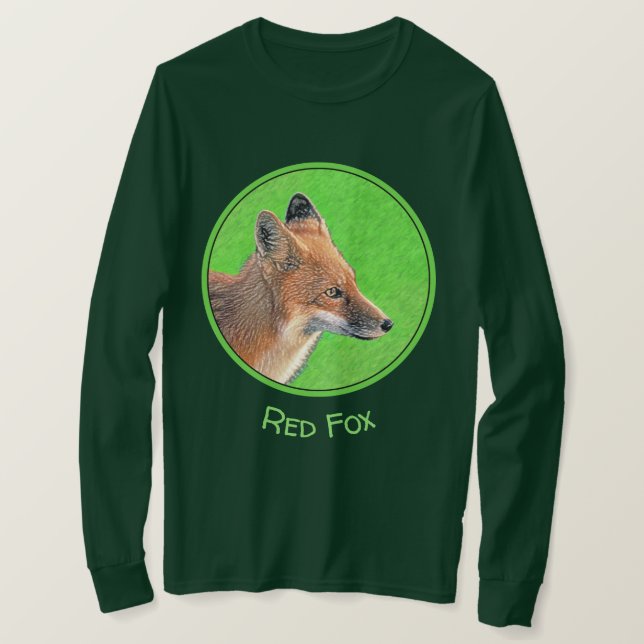 Red Fox Malerei - Original Wildlife Art T-Shirt (Design vorne)
