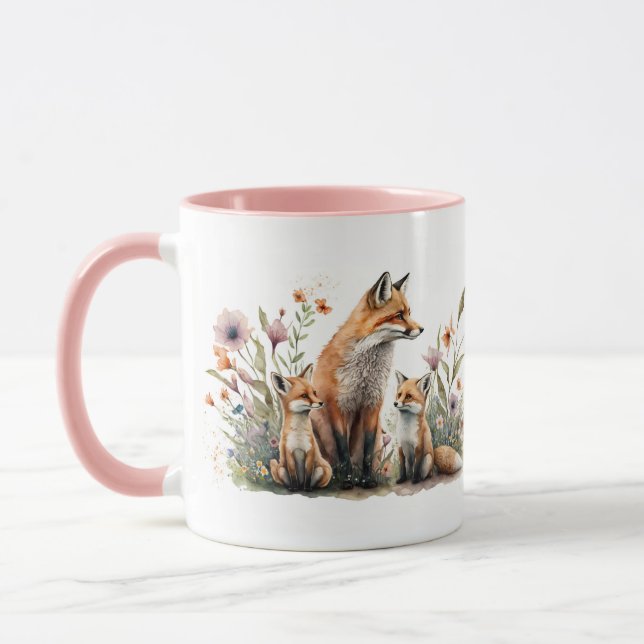 Red Fox Mama mit Kit-Tasse Tasse (Links)