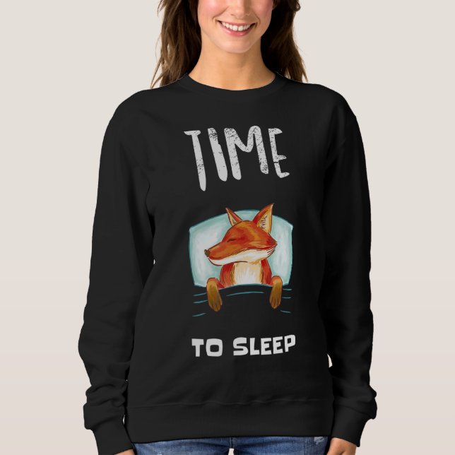 Red Fox Nickerchen Schlafschlafen Schlaf Nickerche Sweatshirt (Vorderseite)