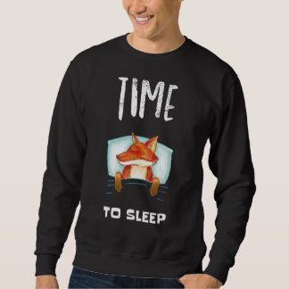 Red Fox Nickerchen Schlafschlafen Schlaf Nickerche Sweatshirt