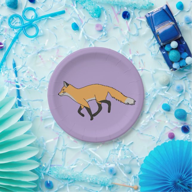 Red Fox Pappteller (Party)