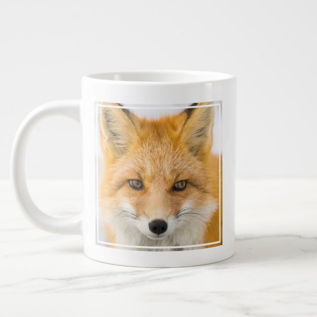 Red Fox Portrait Jumbo-Tasse (Links)