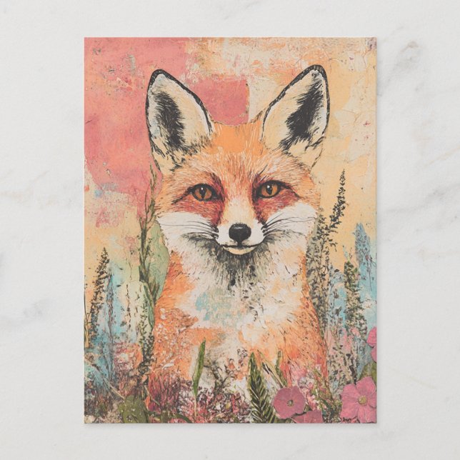 Red Fox Postkarte (Vorderseite)