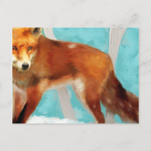 Red Fox Postkarte
