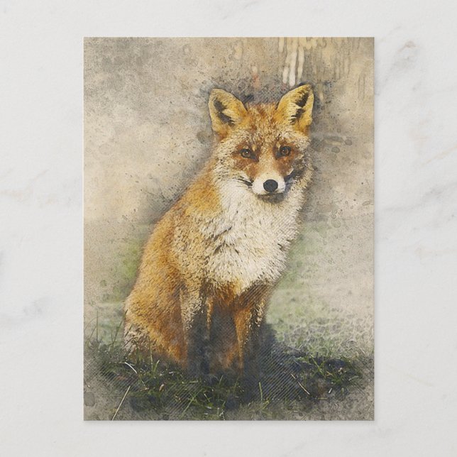 Red Fox Postkarte (Vorderseite)