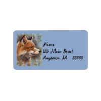 Red Fox Profil Portrait Wasserfarbe Hintergrundbil