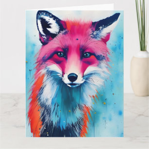 Red Fox Toutes les Occassions Carte de voeux pliée