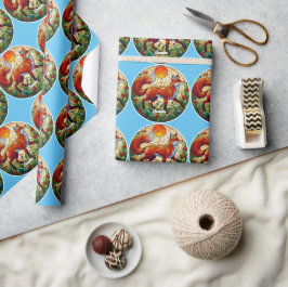 Red Fox und Sun Geschenkpapier