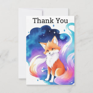 Red Fox Verzauberung Geburtstag Dankeskarte