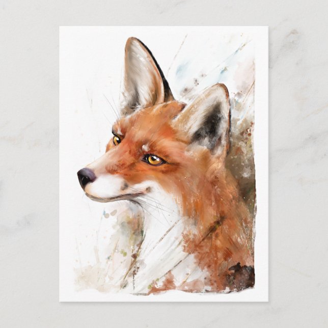 Red Fox Wall Art Postkarte (Vorderseite)