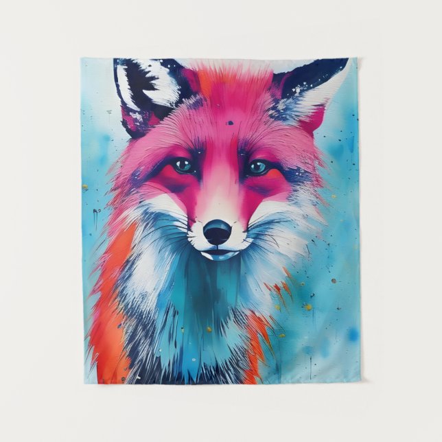 Red Fox Wandteppich (Vorderseite)