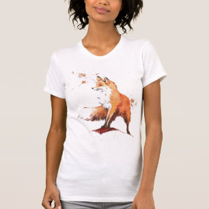 Red Fox Watercolor T-Shirt