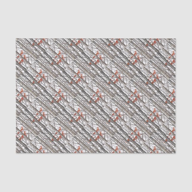 Red Foxes in Woods Art Einmaliges Geschenk Wrap Seidenpapier (Vorderseite)