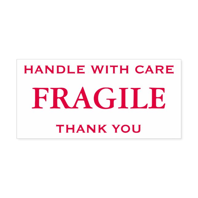Red Fragile, vorsichtig umgehen, vielen Dank Permastempel (Design)