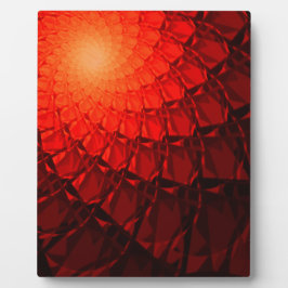 Red Fraktal Pattern Fotoplatte