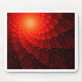 Red Fraktal Pattern Mousepad