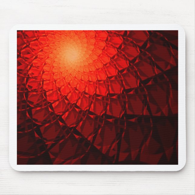 Red Fraktal Pattern Mousepad (Vorne)