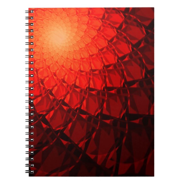 Red Fraktal Pattern Notizblock (Vorderseite)