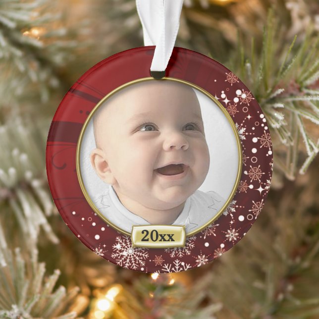 Red Frame Baby's 1. Weihnachten Ornament (Baum)