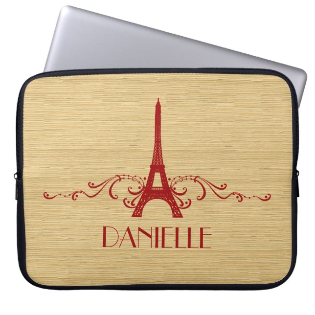 Red French Blüh Laptop Sleeve (Vorderseite)
