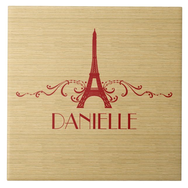 Red French Blüh Tile Fliese (Vorderseite)