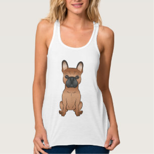 Red French Bulldog / Französisch Niedlicher Cartoo Tank Top