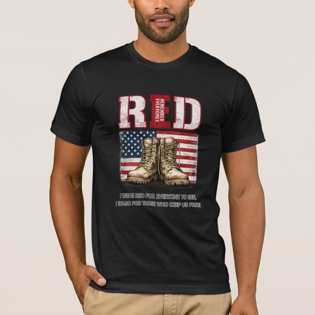 RED Friday Combat Boots T-Shirt  (Vorderseite)