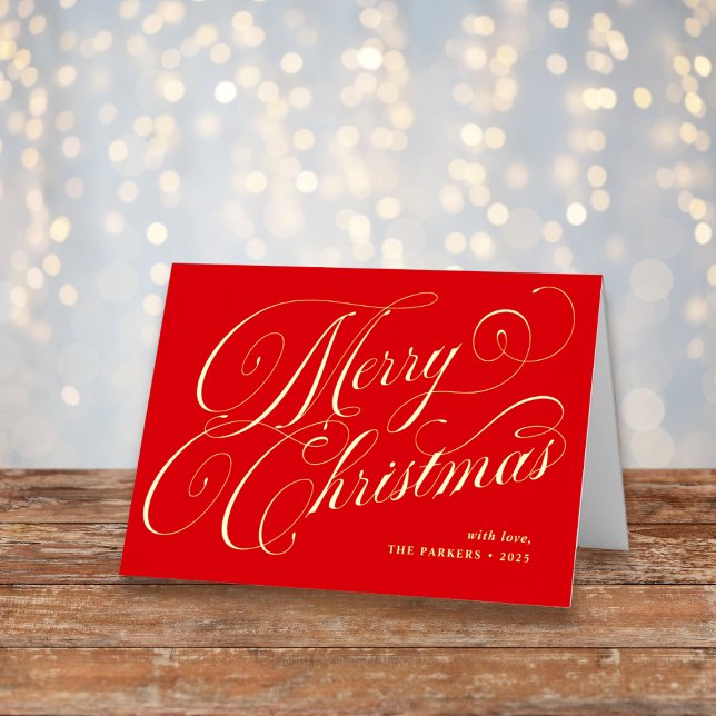 Red Frohe Weihnachten und Foto | Calligrafie Gold (Von Creator hochgeladen)
