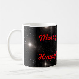 Red Frohe Weihnachten und Glück Neues Jahr auf den Kaffeetasse