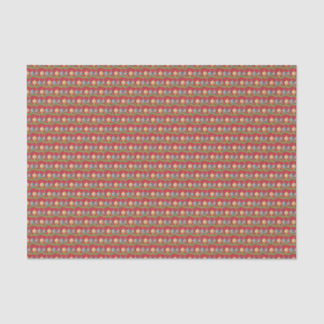 RED Frohe Weihnachtsbällmuster Seidenpapier (Vorderseite)