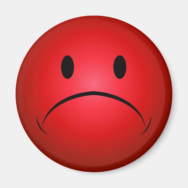 Red Frownie Face Magnet (Vorne)